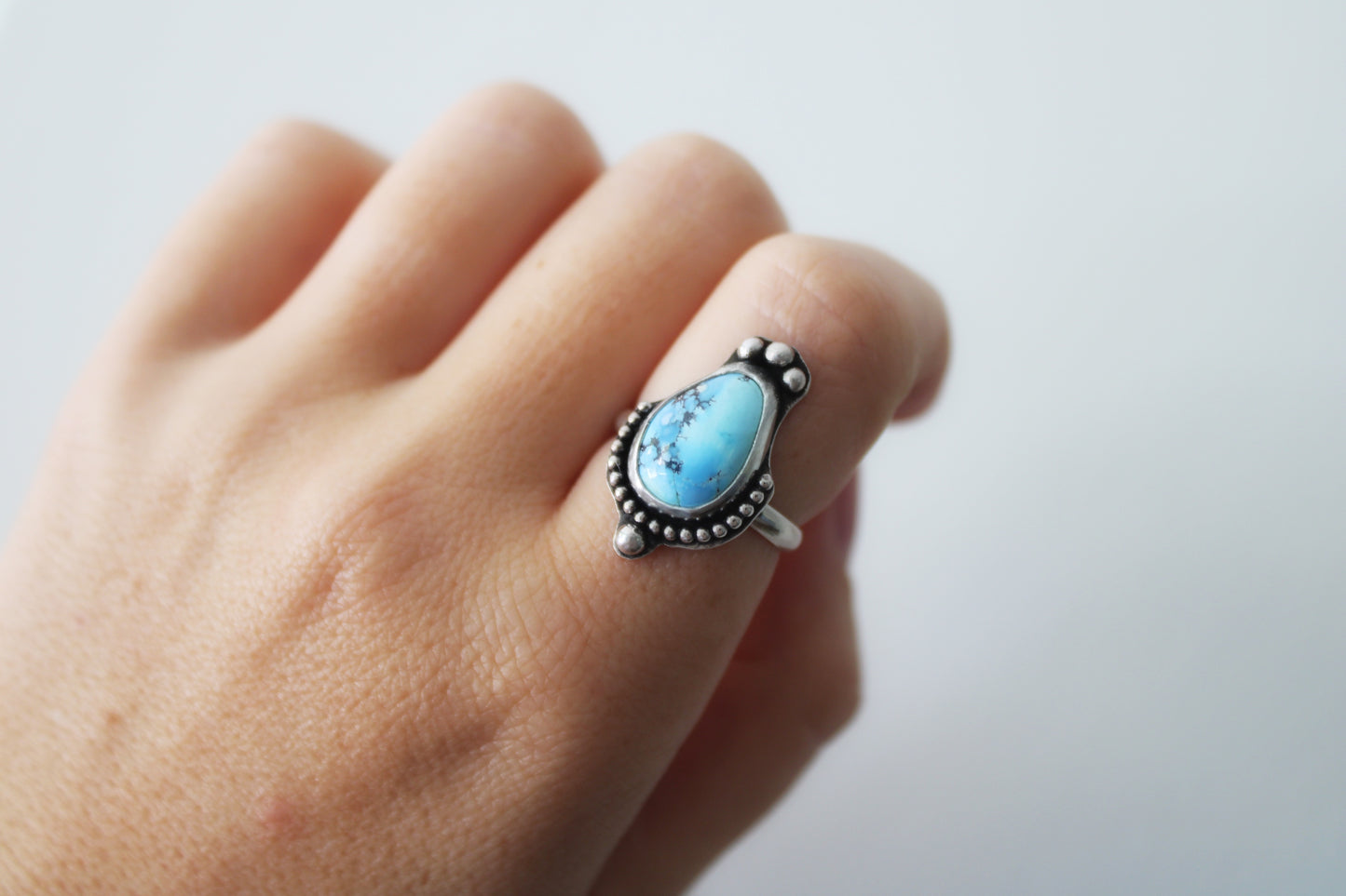 Golden Hills Turquoise Ring-Size 9