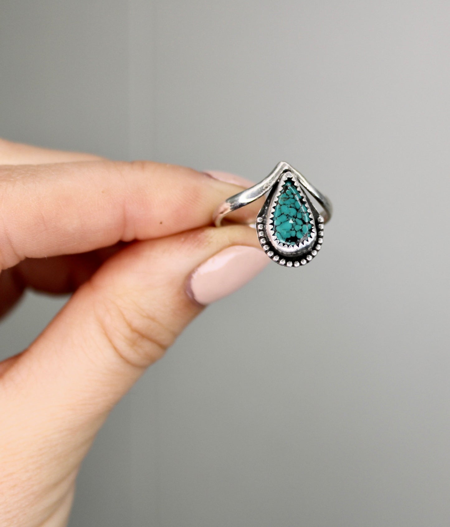 Size 7- Sterling Silver Chevron Ring