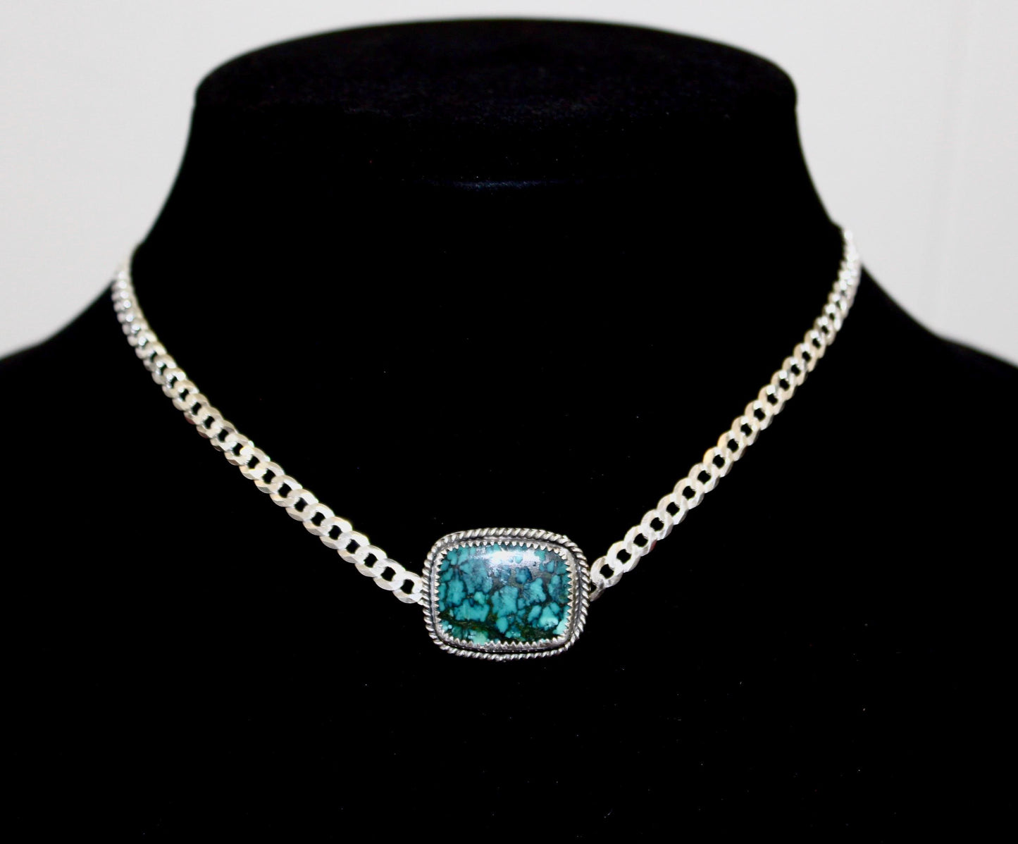 Choker with Bao Canyon Turquoise, Sterling Silver