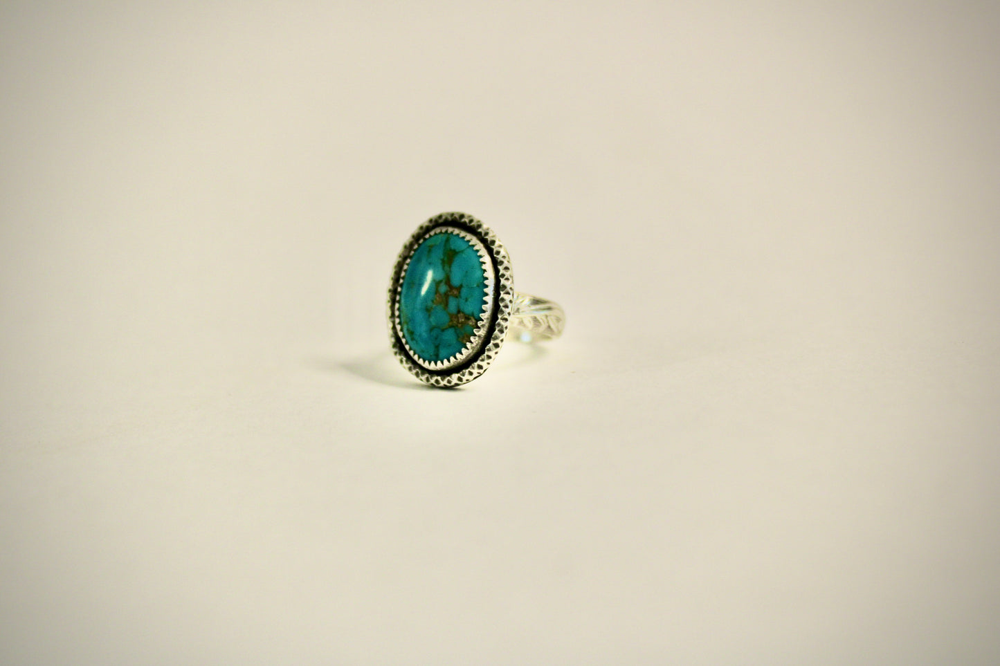 Size 6-Sonoran Turquoise Sterling Floral Ring