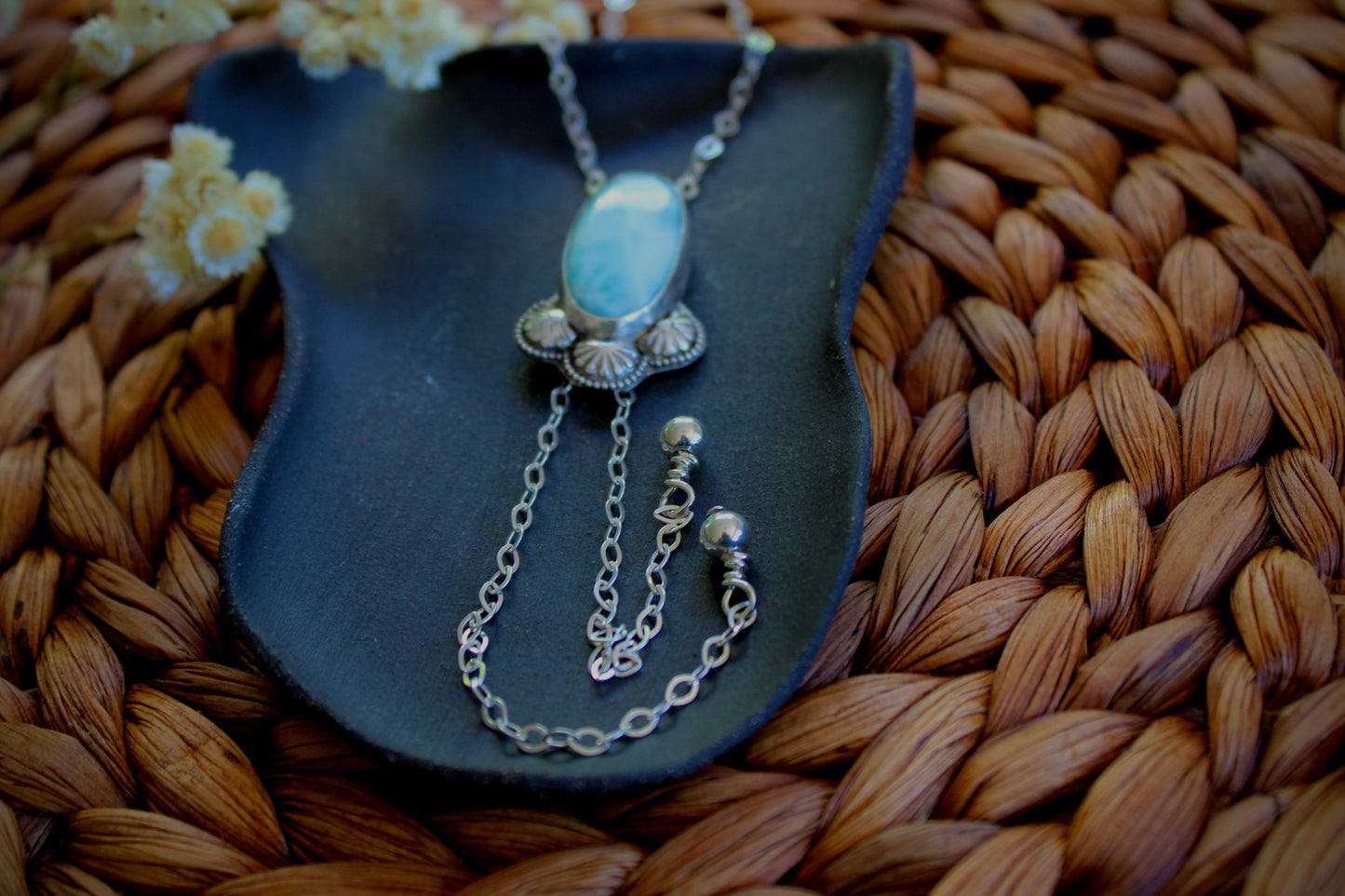 Larimar Bolo Necklace