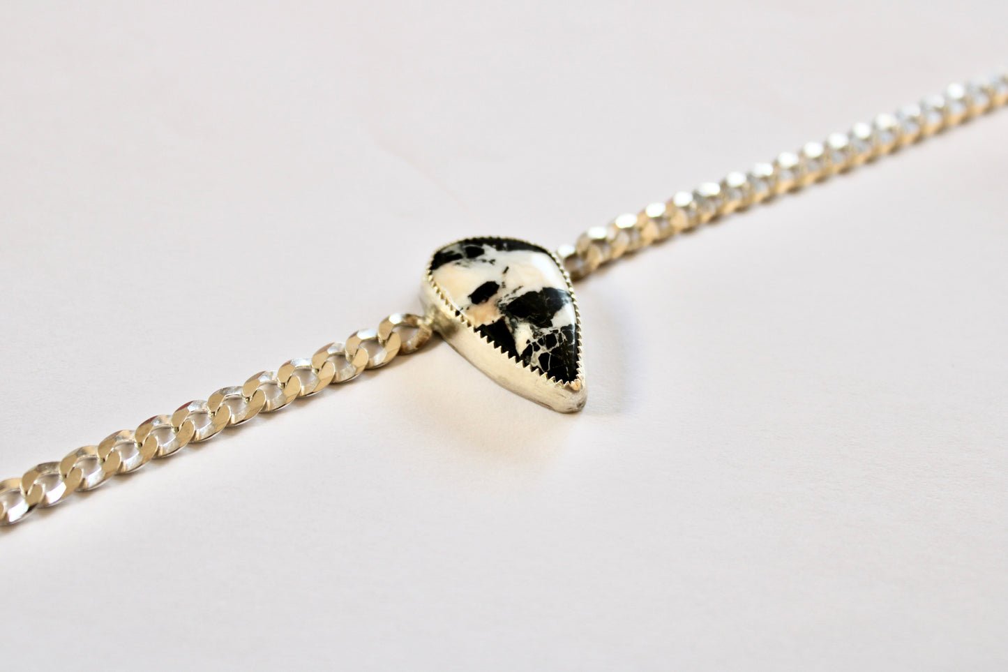 White Buffalo Turquoise Choker Necklace