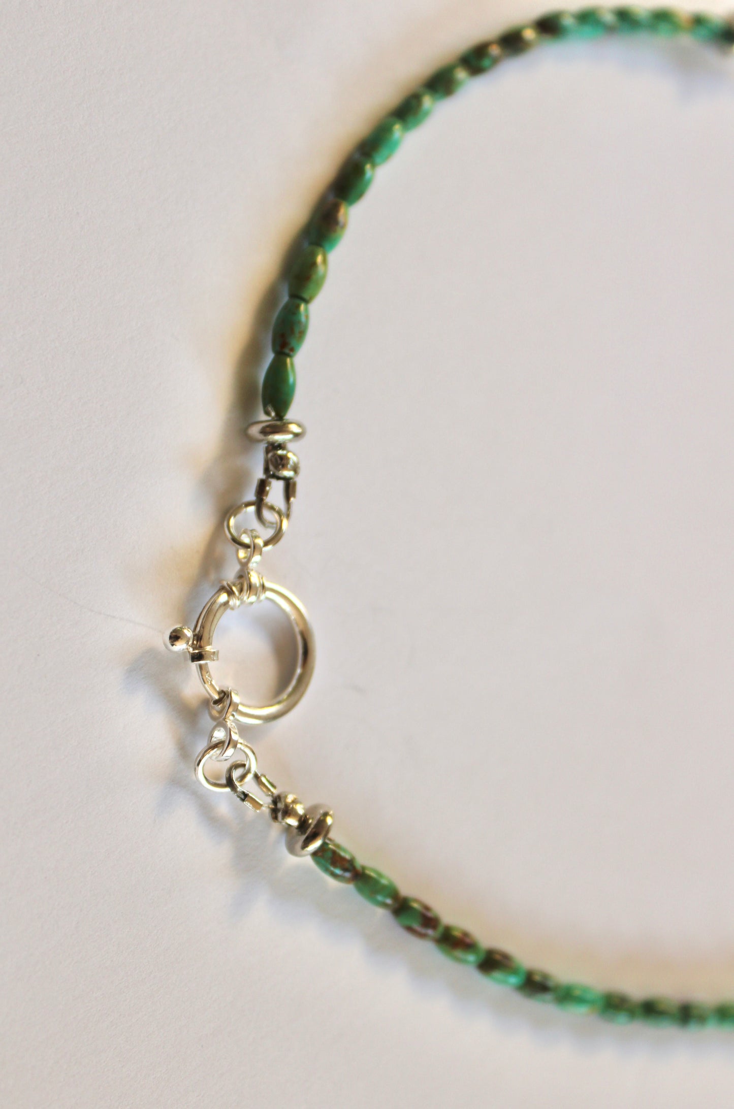 Tyrone Turquoise Beaded Charm Necklace