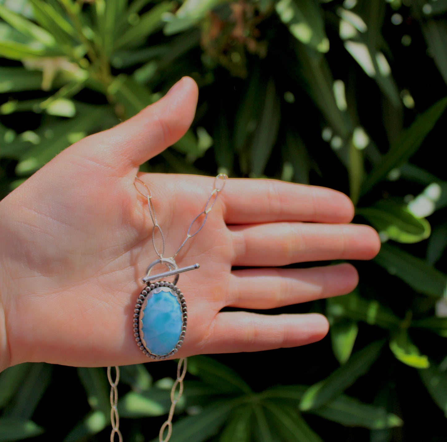 Larimar Toggle Necklace