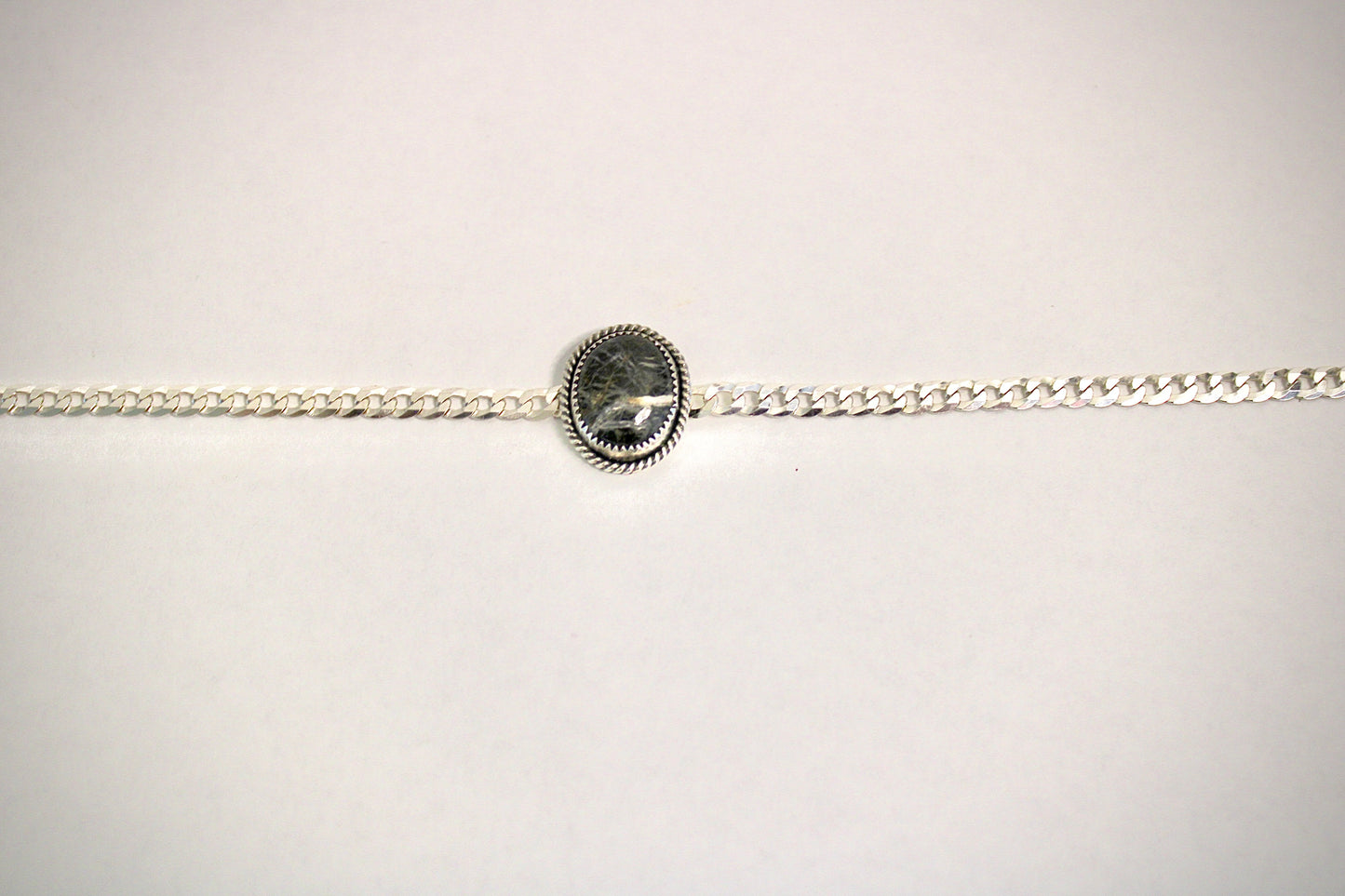 Choker with White Buffalo Turquoise, Sterling Silver