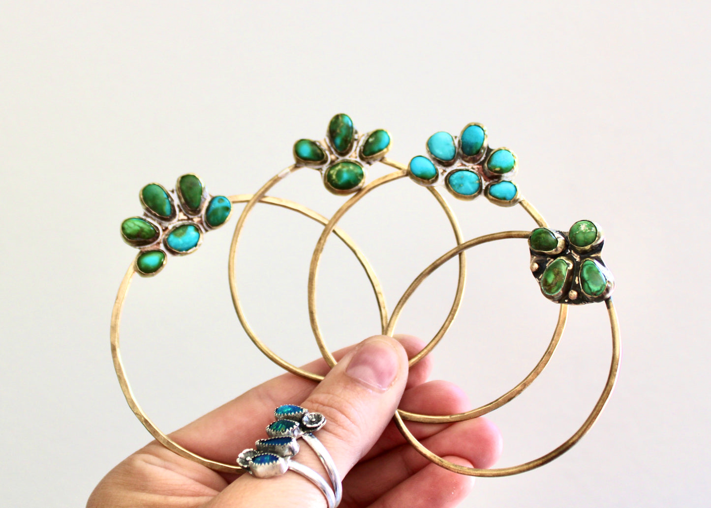 Turquoise Brass Hair Pin