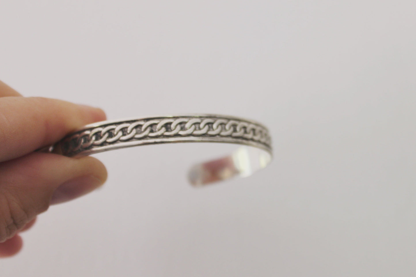 Sterling Silver Roped Cuff
