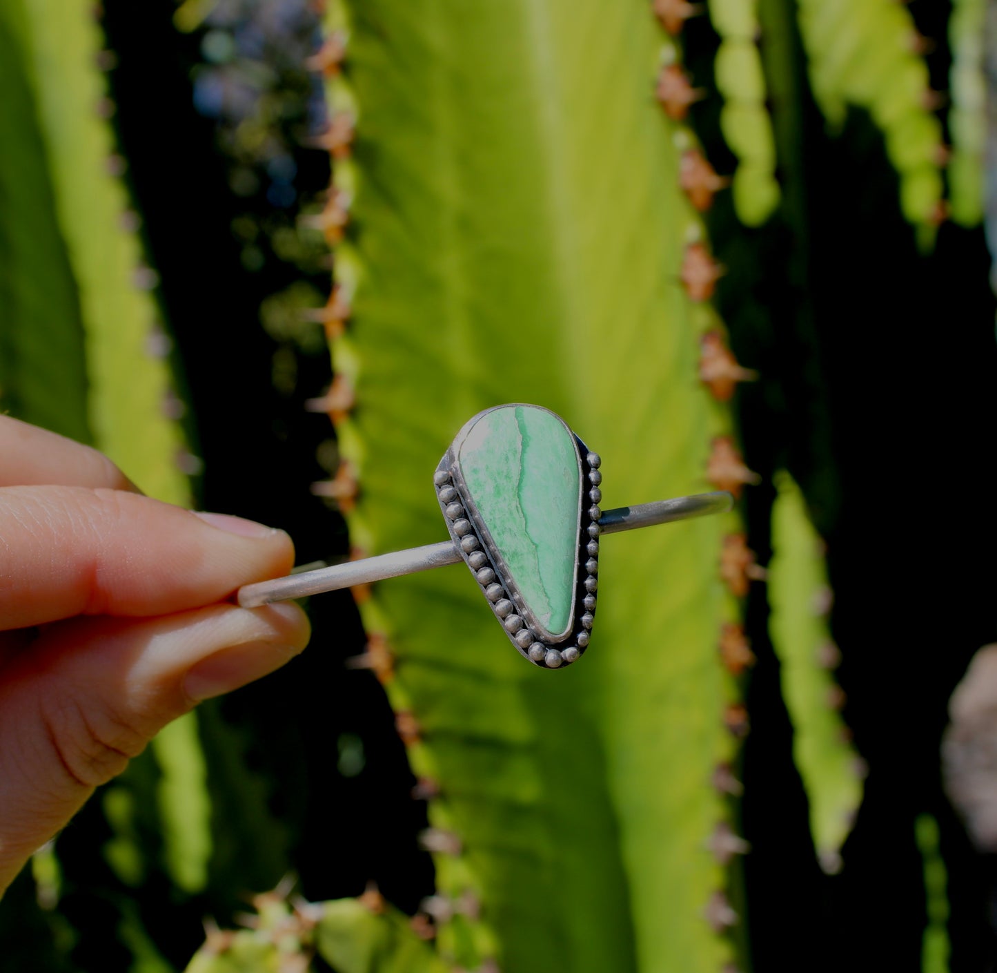 Lucin Variscite Sterling Silver Cuff