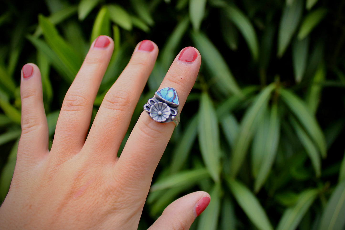 Golden Hills floral ring- size 7.5