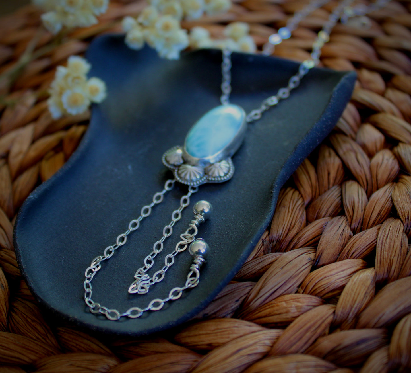 Larimar Bolo Necklace