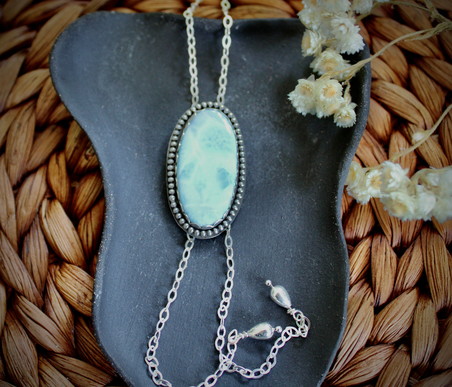Larimar Bolo Necklace