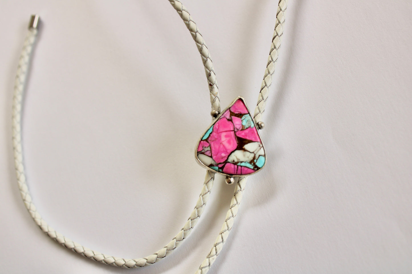 Cotton Candy Dahlia Bolo Tie
