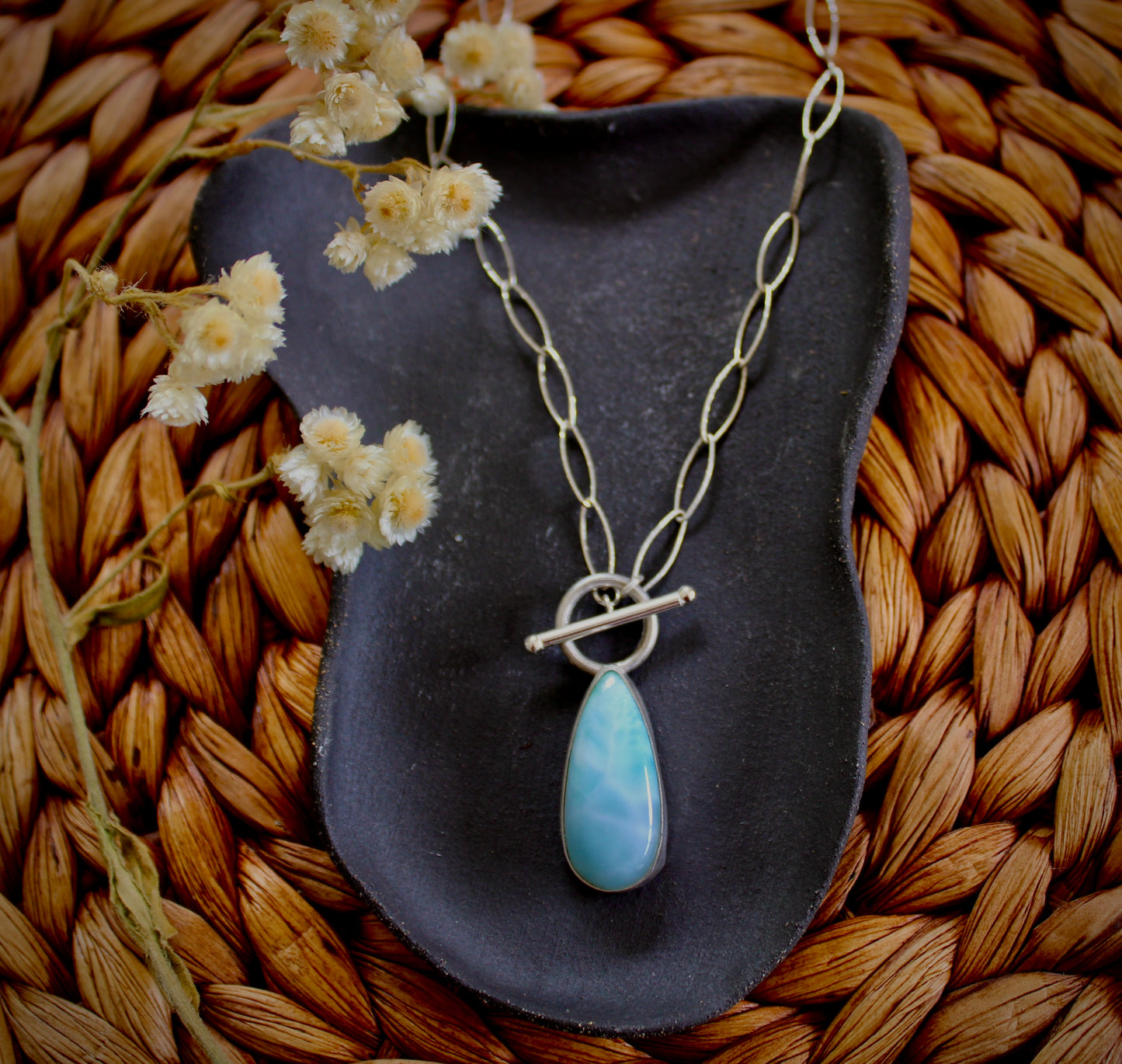 Larimar Toggle Necklace