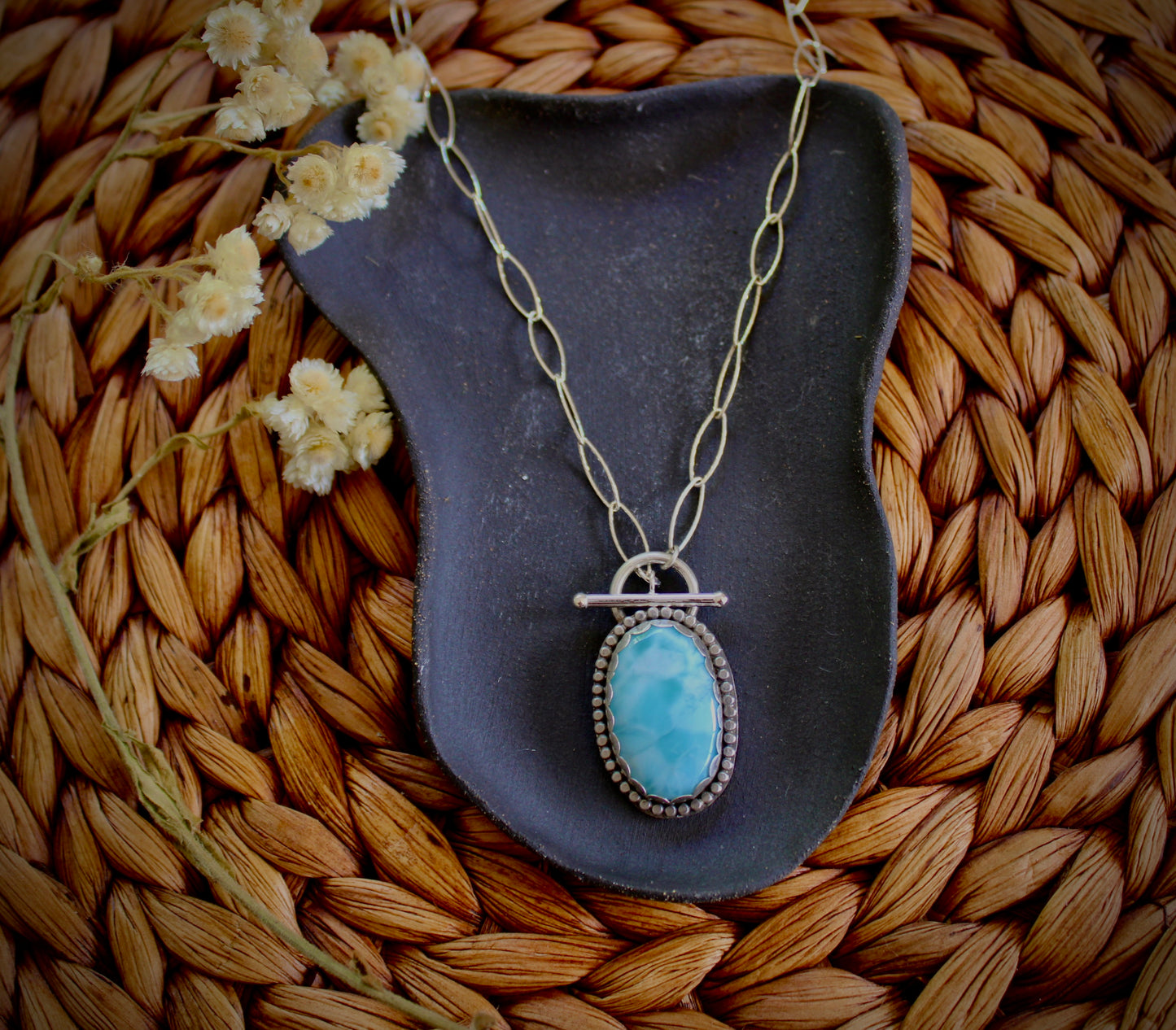 Larimar Toggle Necklace