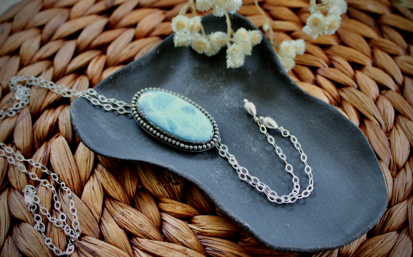 Larimar Bolo Necklace