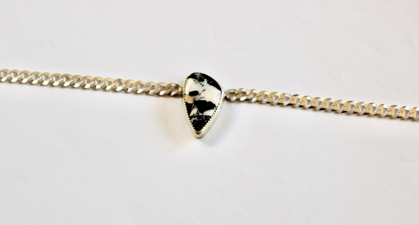 White Buffalo Turquoise Choker Necklace