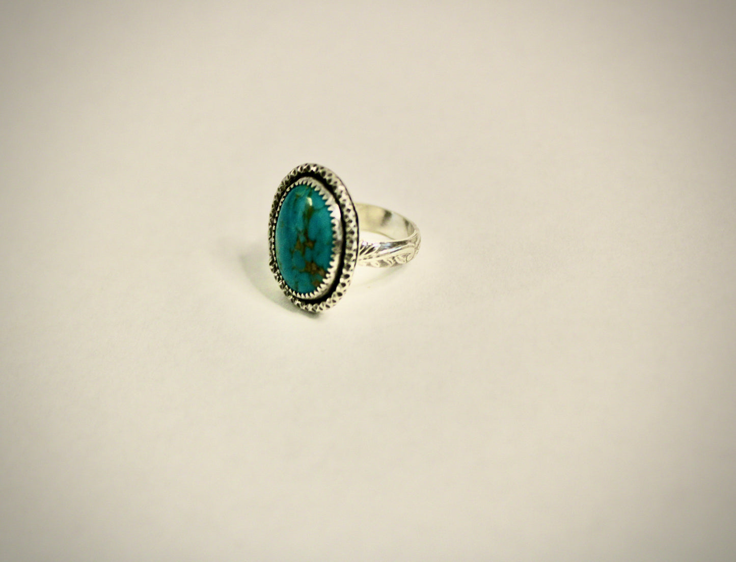 Size 6-Sonoran Turquoise Sterling Floral Ring