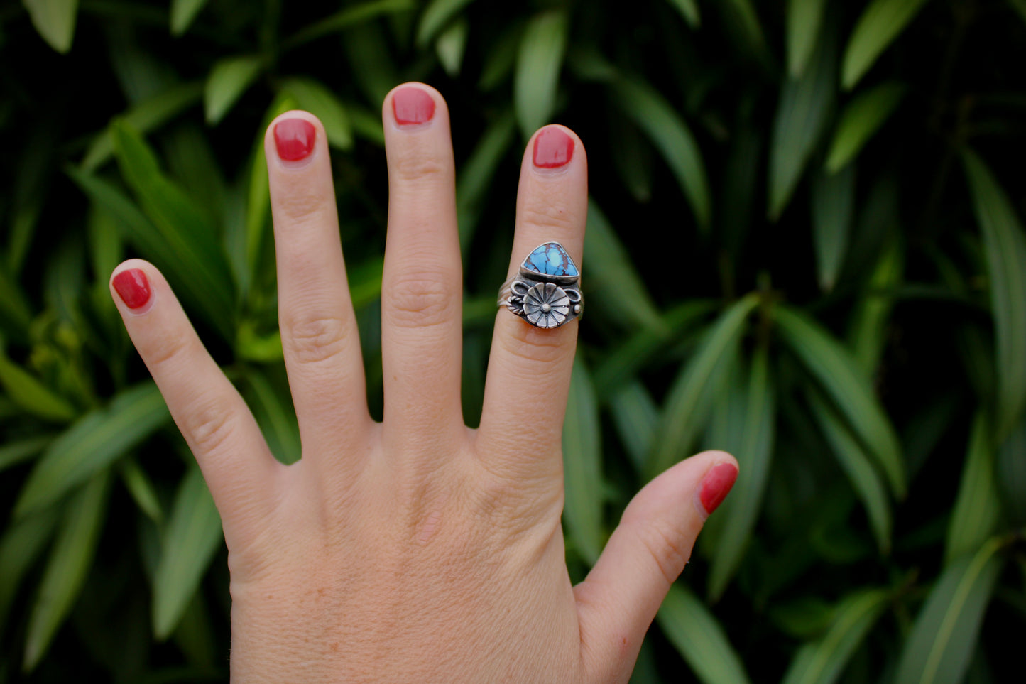 Golden Hills floral ring- size 7.5
