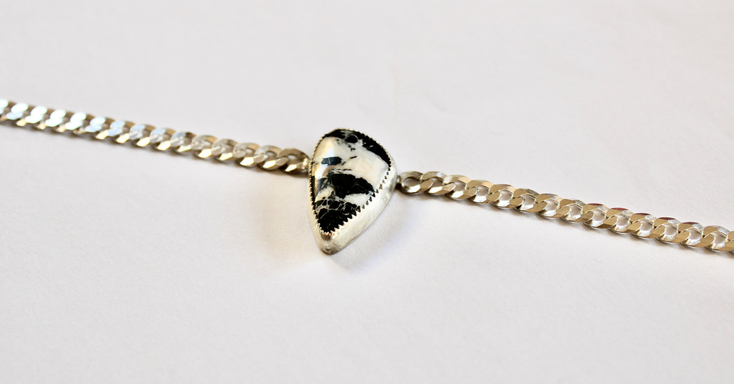 White Buffalo Turquoise Choker Necklace