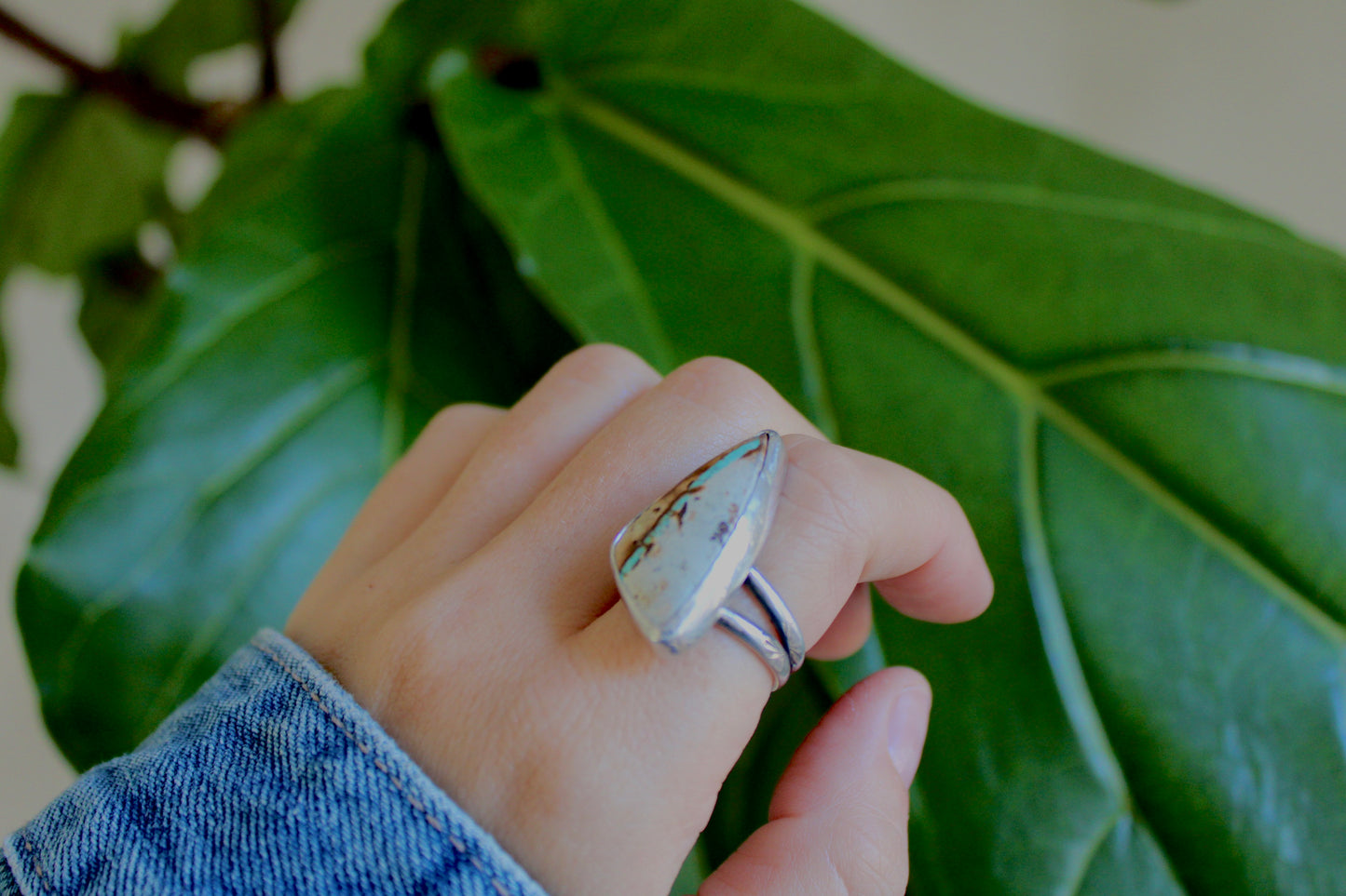 Size 9.5- Royston Ribbon Turquoise Ring