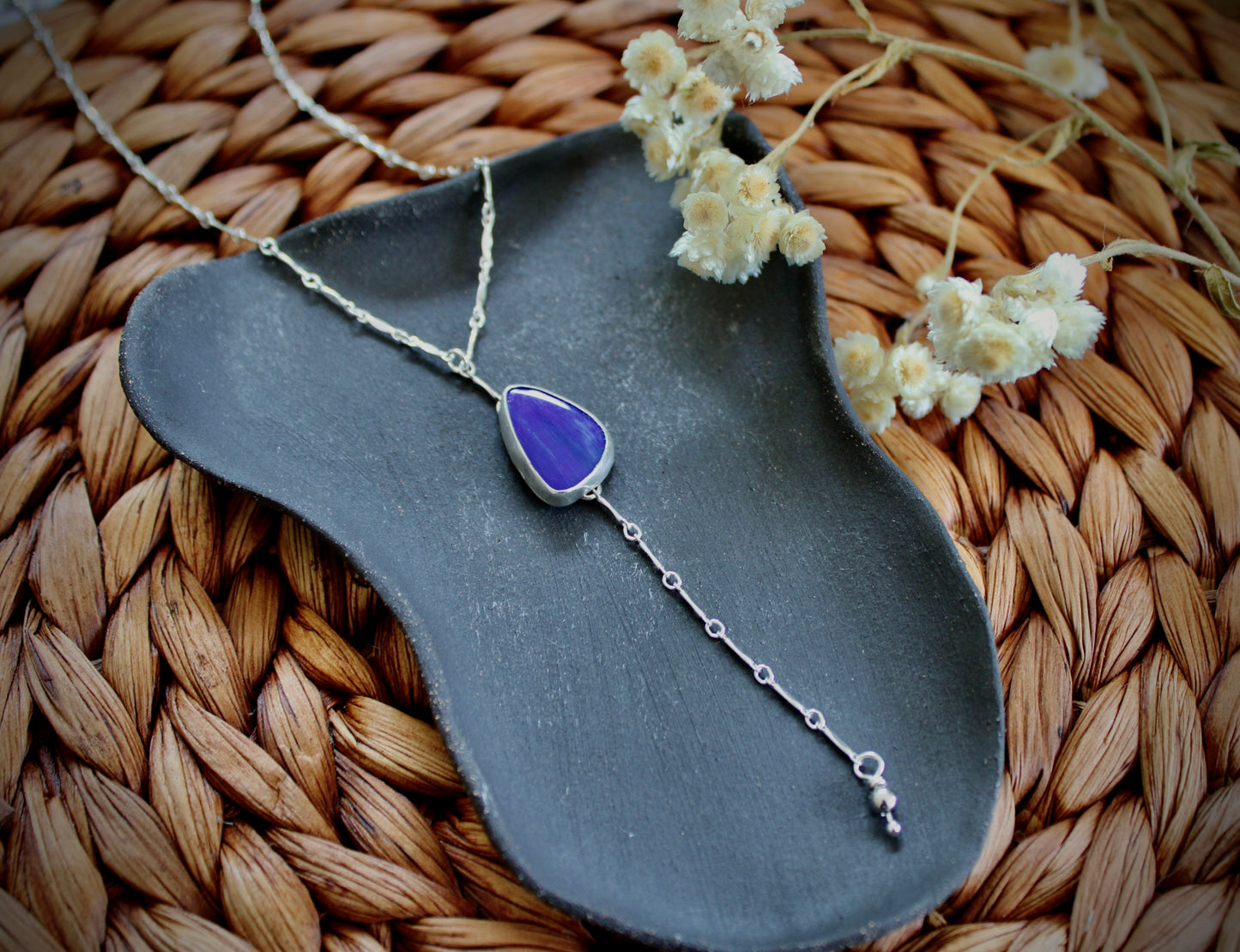 Opal Lariat Necklace
