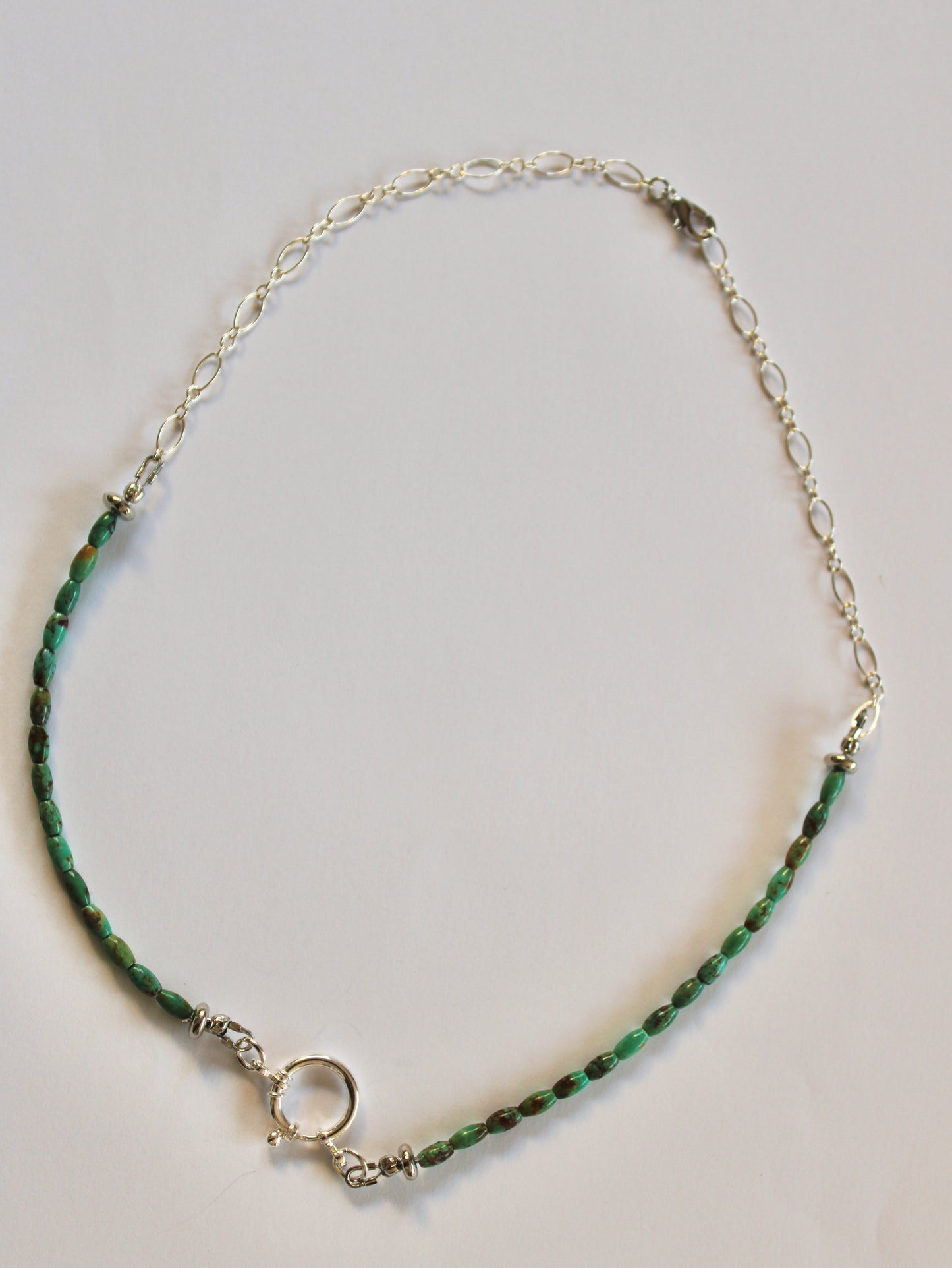 Tyrone Turquoise Beaded Charm Necklace