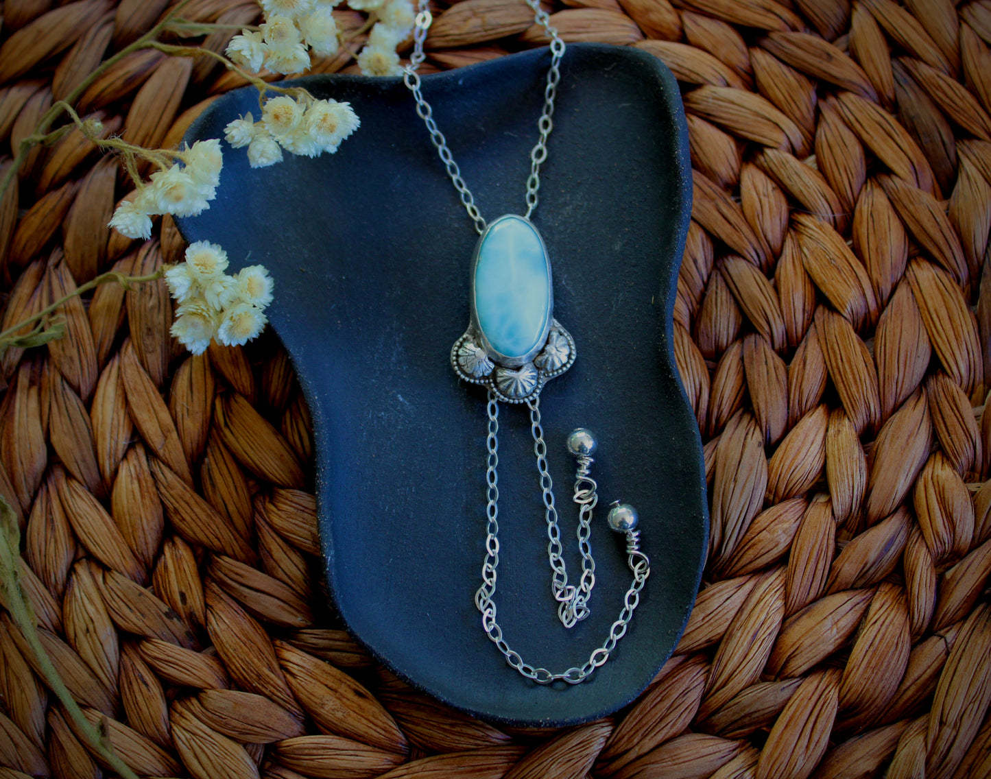 Larimar Bolo Necklace