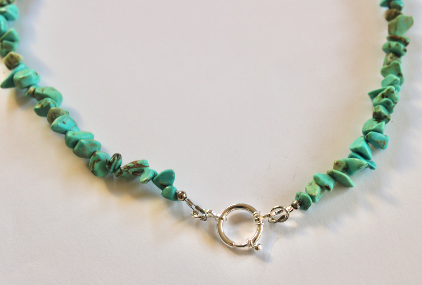 Turquoise Beaded Charm Necklace