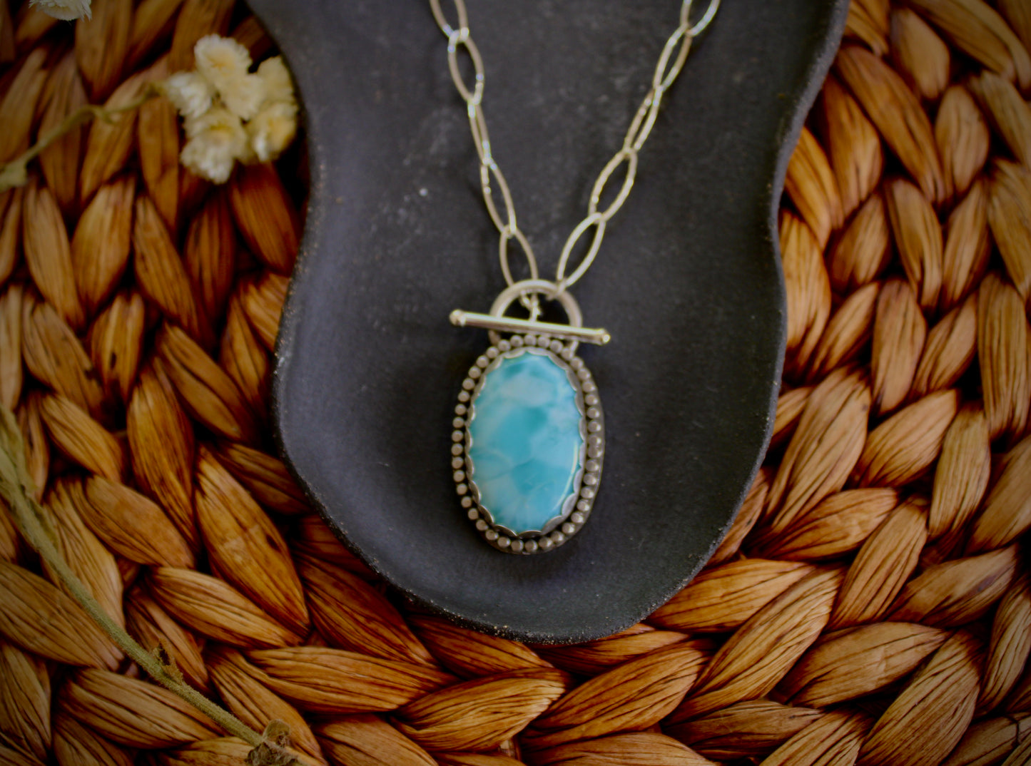 Larimar Toggle Necklace