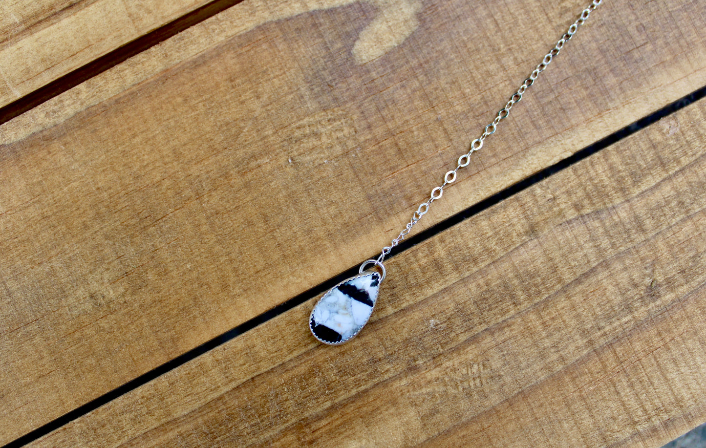White Buffalo Lariat Necklace