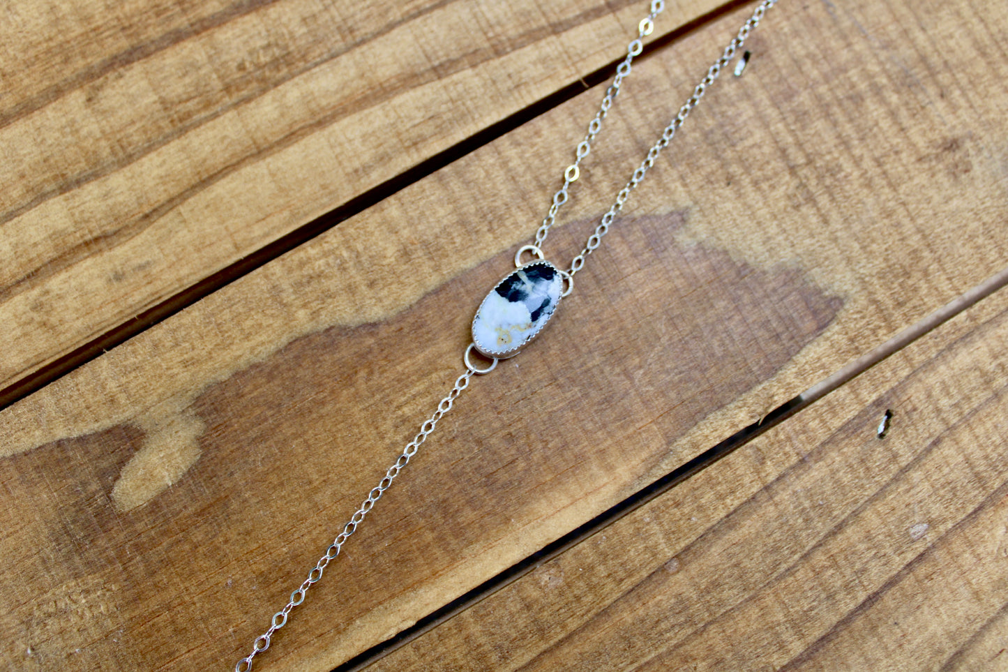 White Buffalo Lariat Necklace