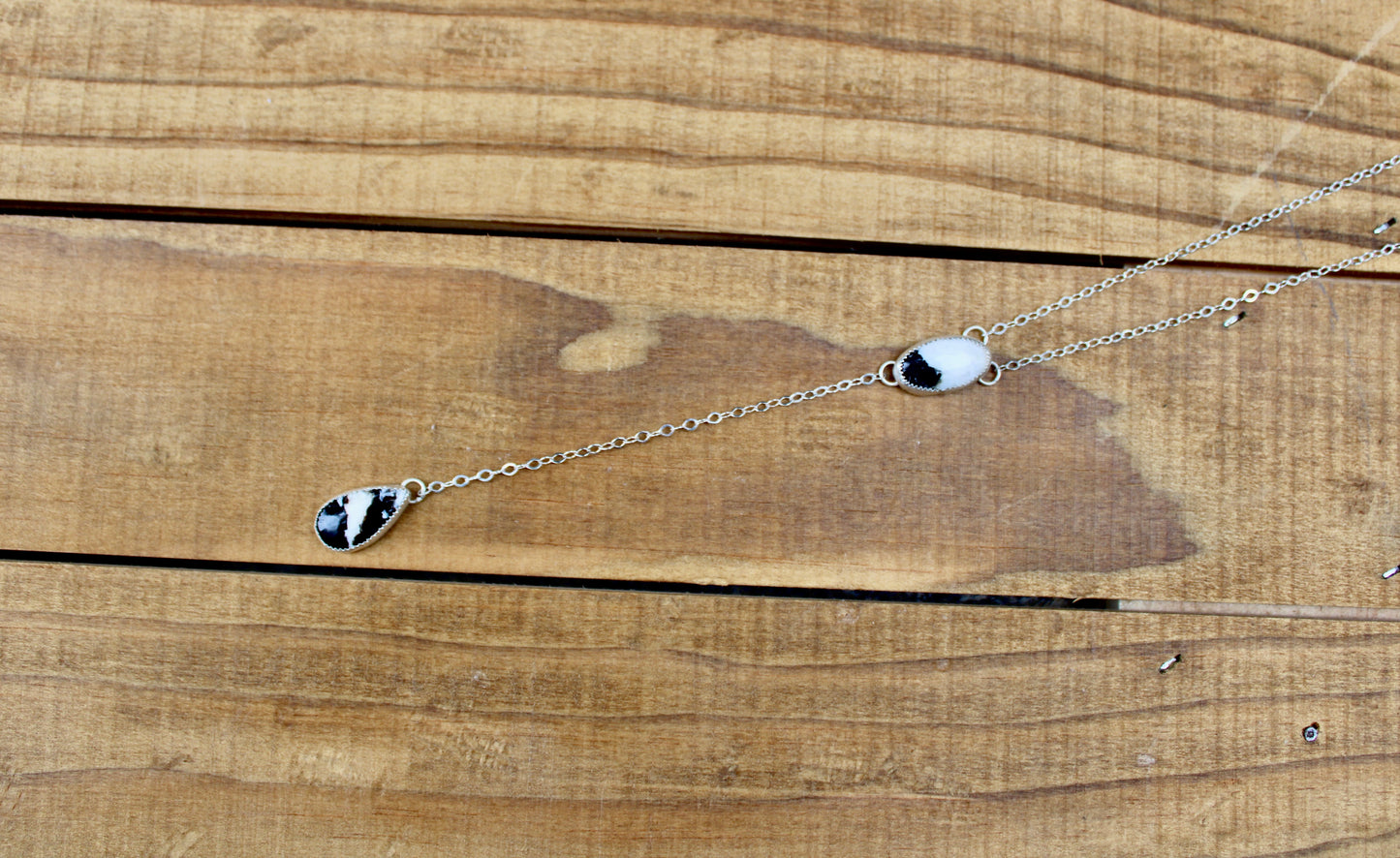 White Buffalo Lariat Necklace