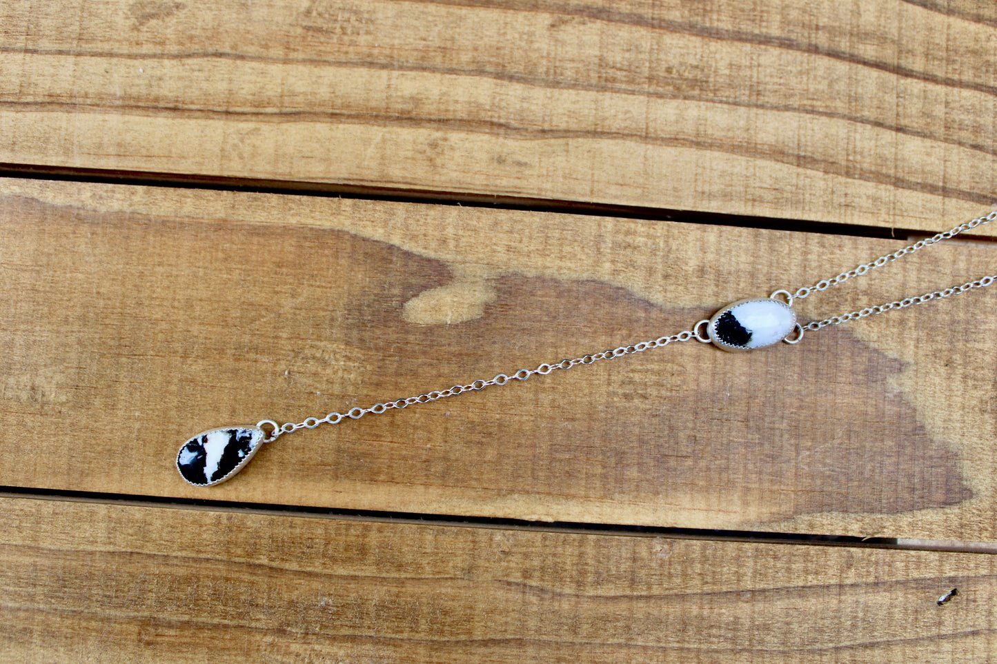 White Buffalo Lariat Necklace
