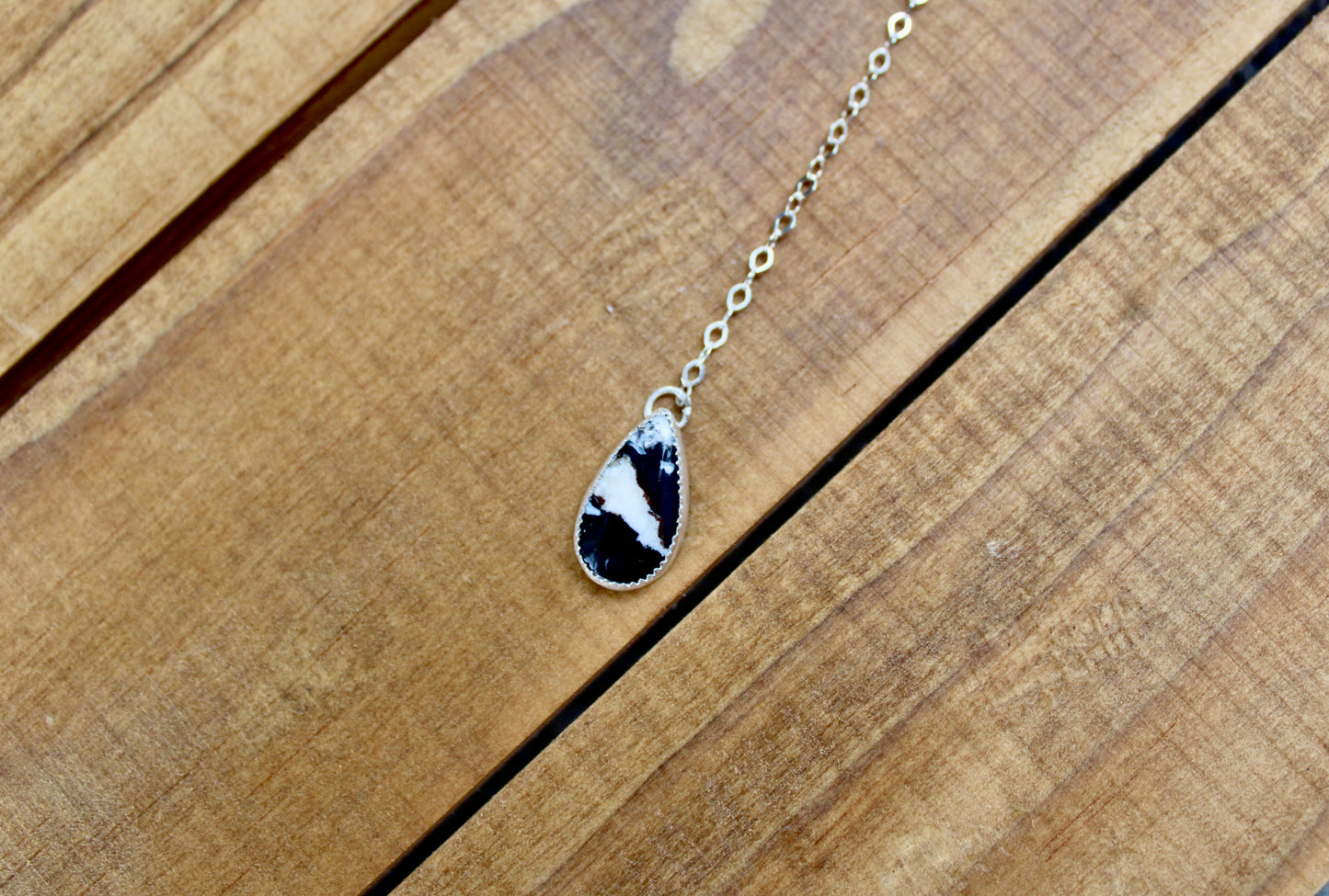 White Buffalo Lariat Necklace