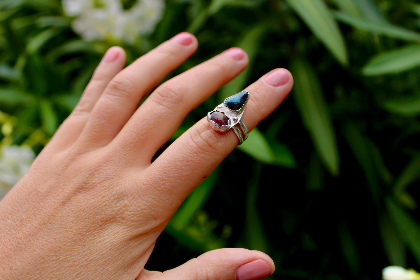 Size 6.5 - Opal and Turquoise Ring