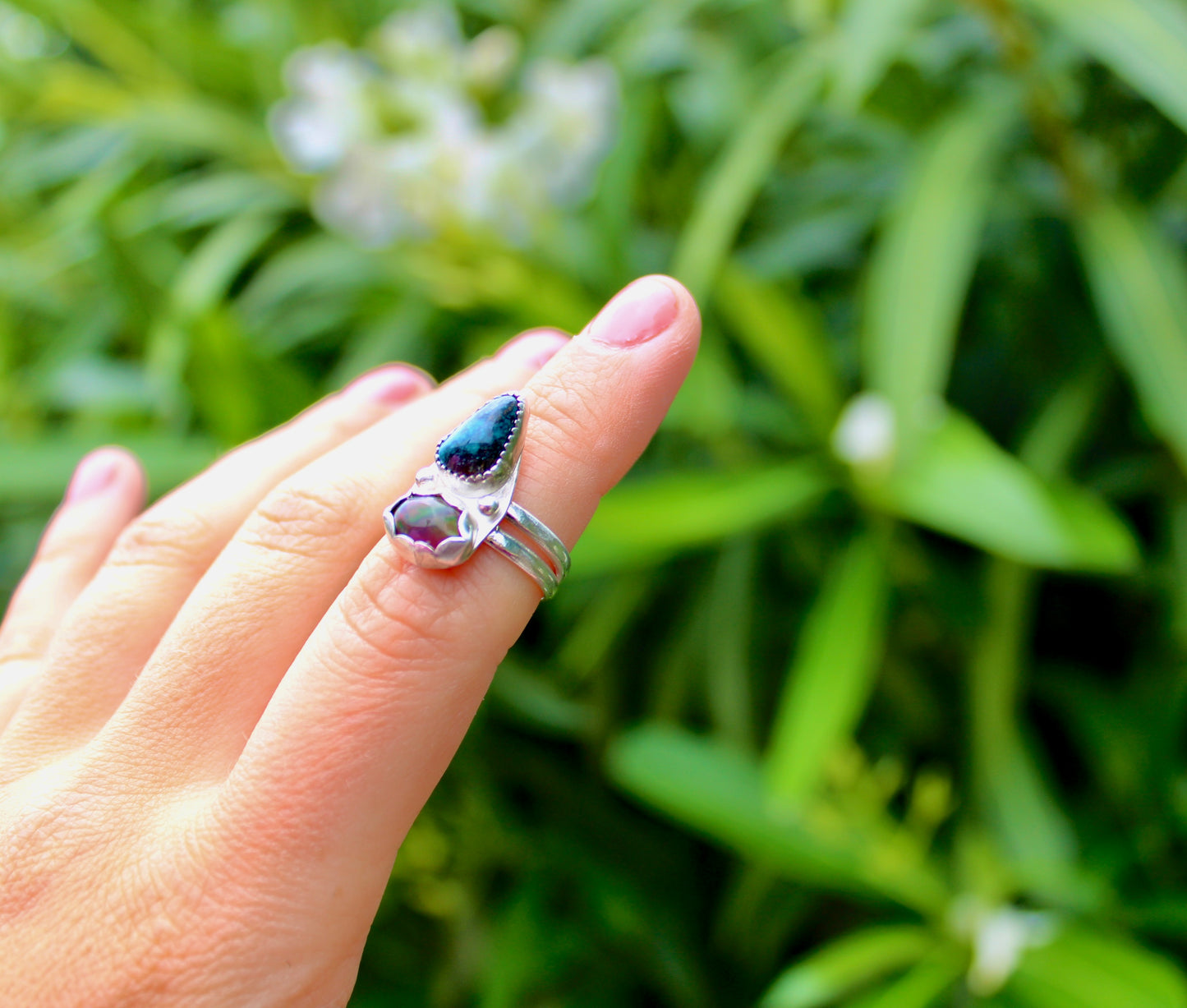 Size 6.5 - Opal and Turquoise Ring