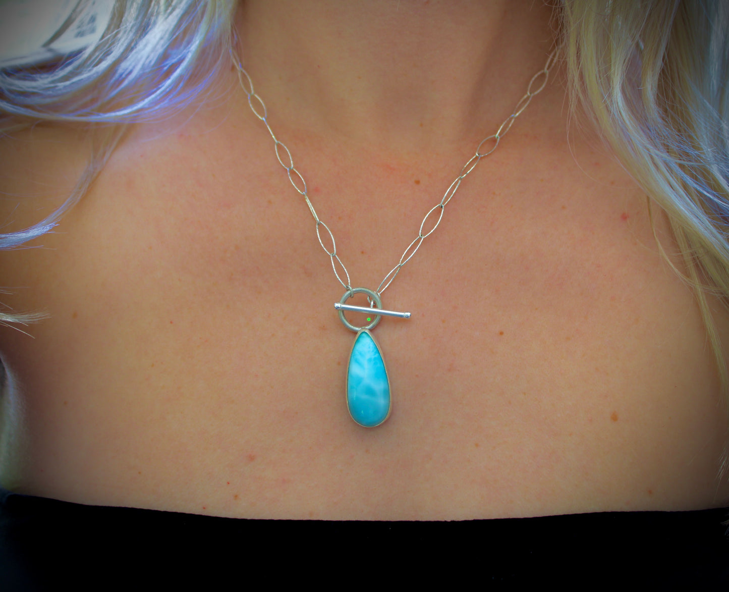 Larimar Toggle Necklace
