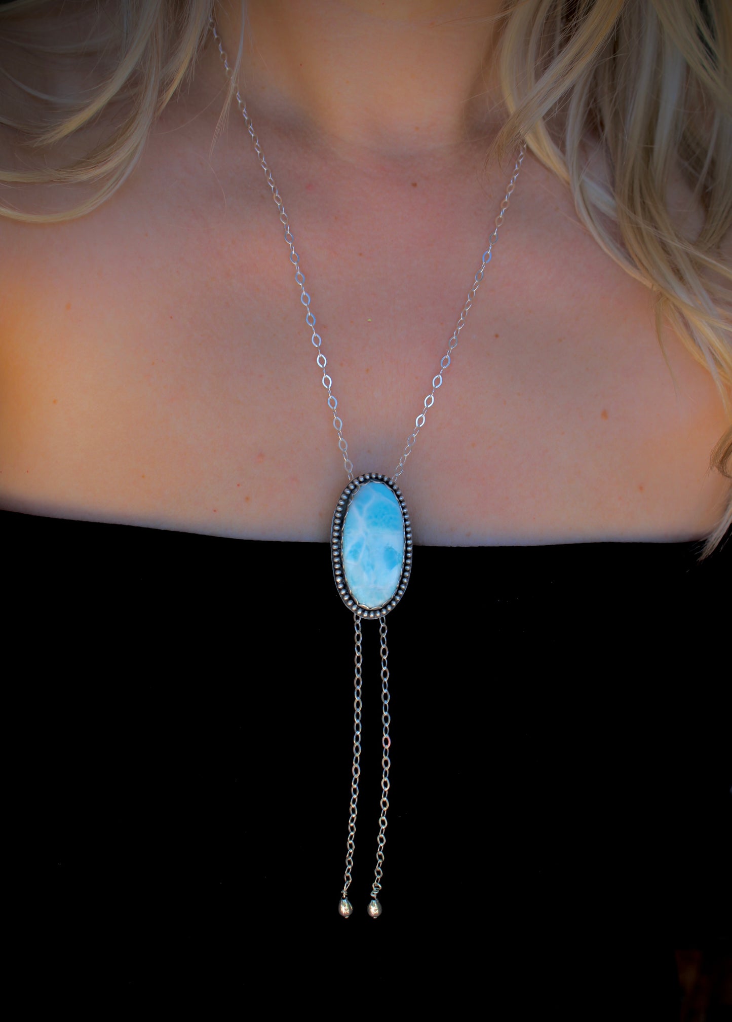 Larimar Bolo Necklace