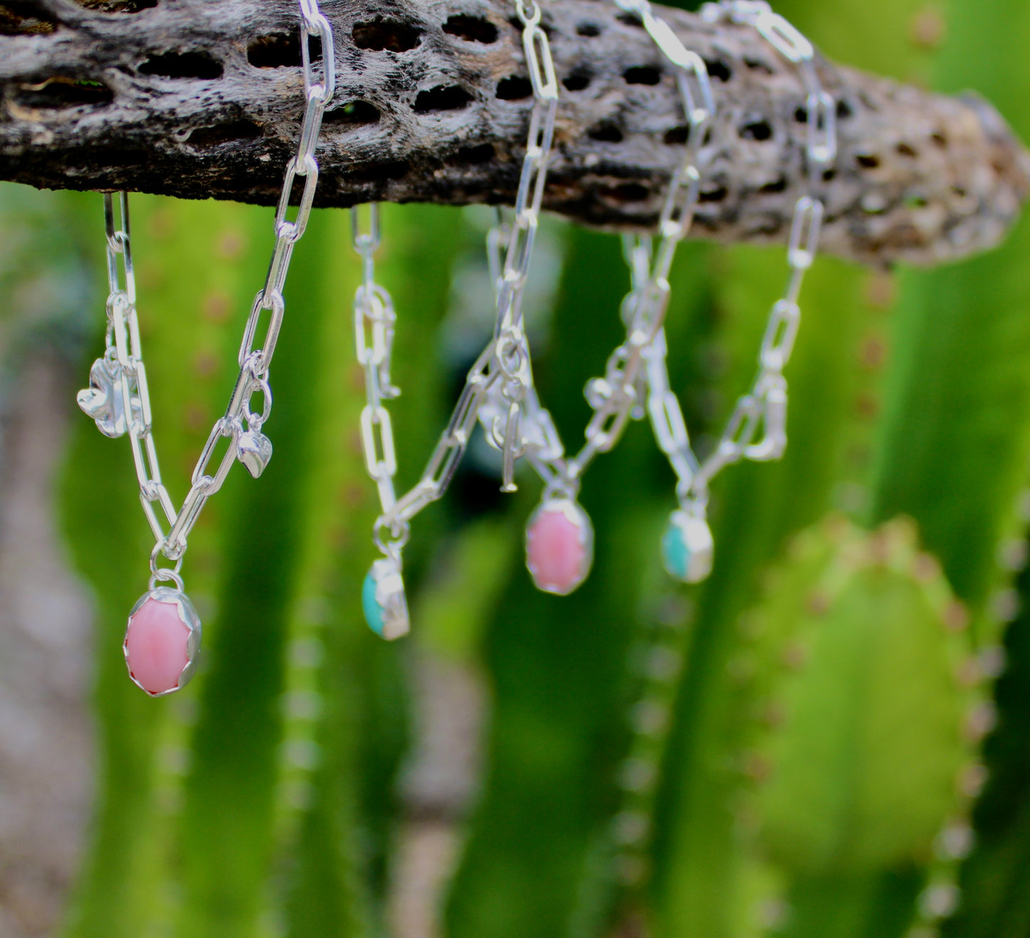 Pink Conch Shell Charm Bracelet