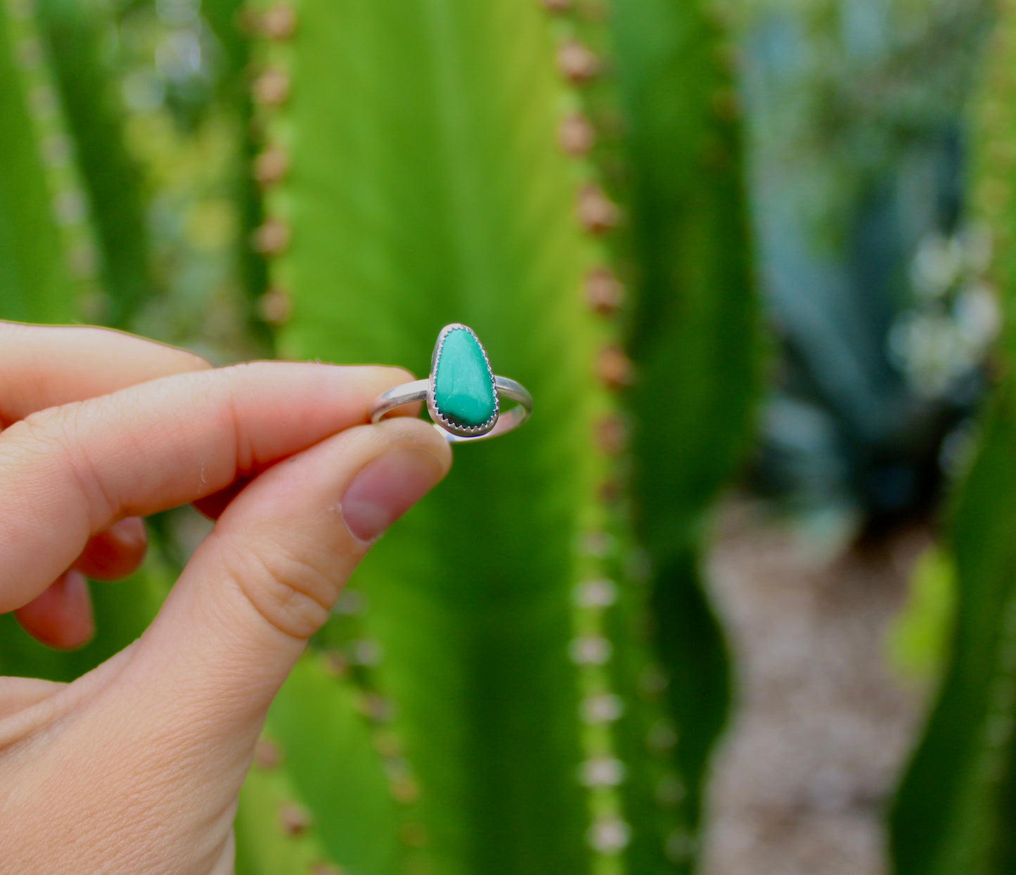 Size 8.5- Turquoise Sterling Silver Ring