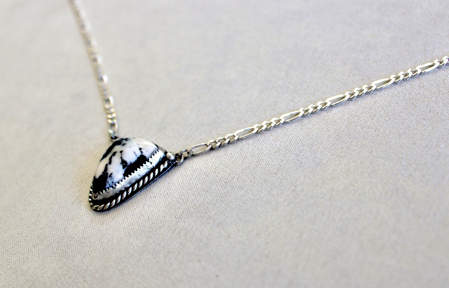 Figaro Chain White Buffalo Necklace
