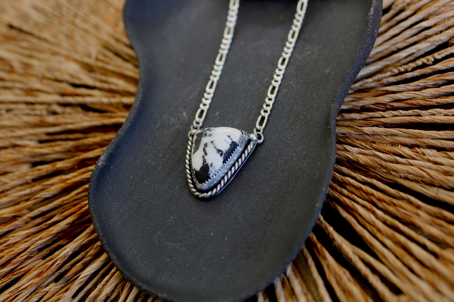 Figaro Chain White Buffalo Necklace
