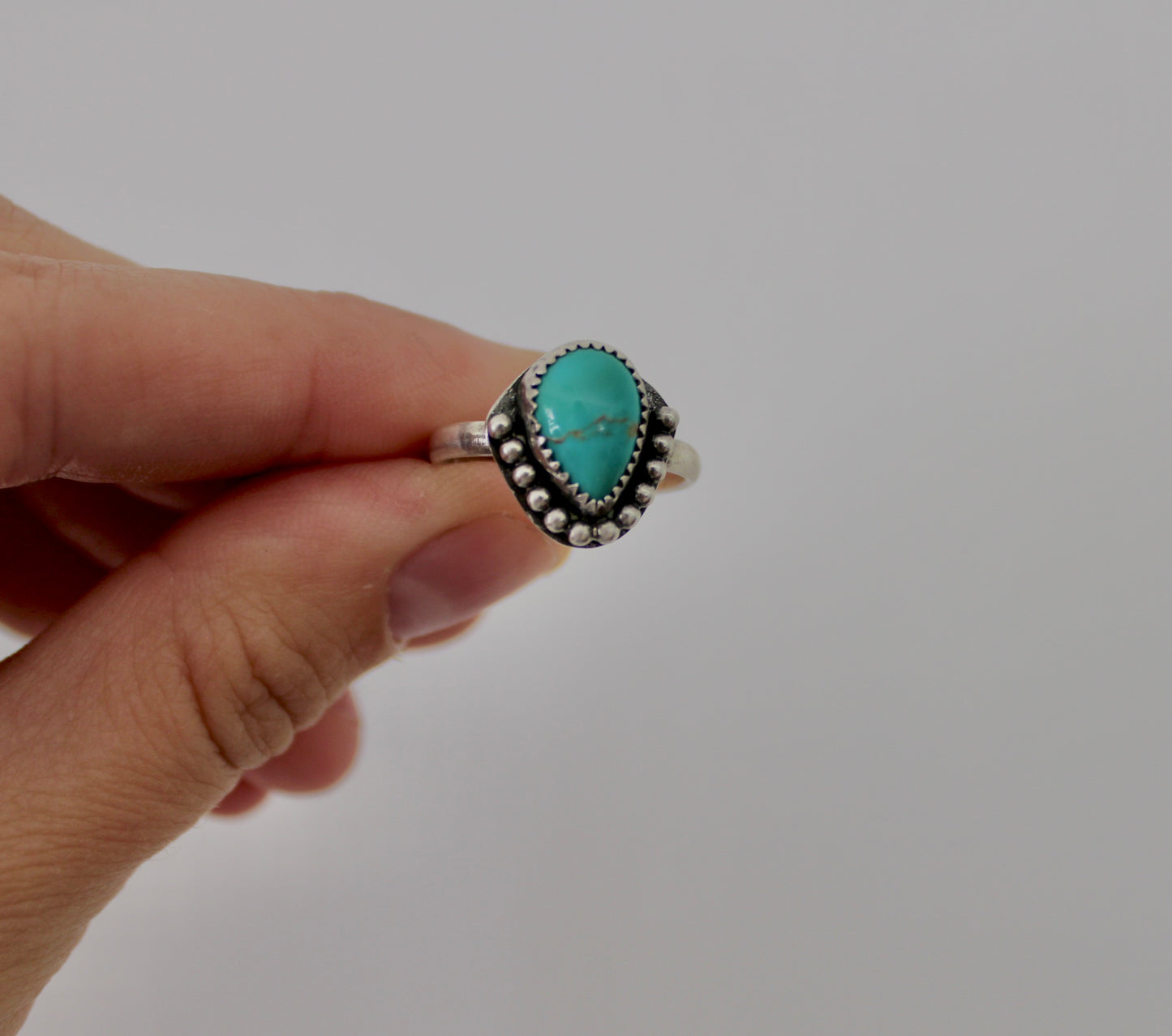 Size 7.5 Sonoran Turquoise Sterling Silver Ring