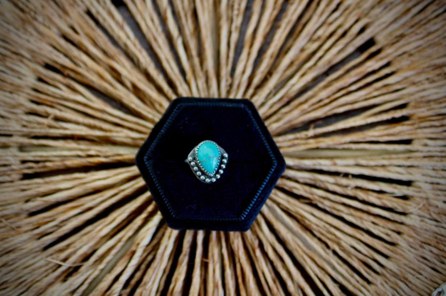 Size 7.5 Sonoran Turquoise Sterling Silver Ring