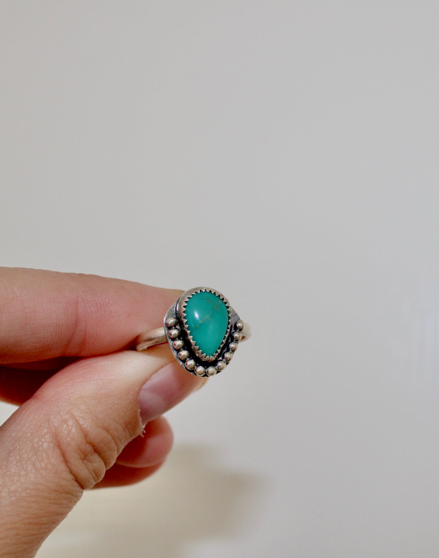 Size 8.5 Sonoran Turquoise Sterling Silver Ring