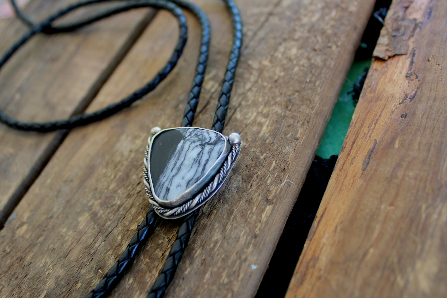 White Buffalo Turquoise Bolo Tie