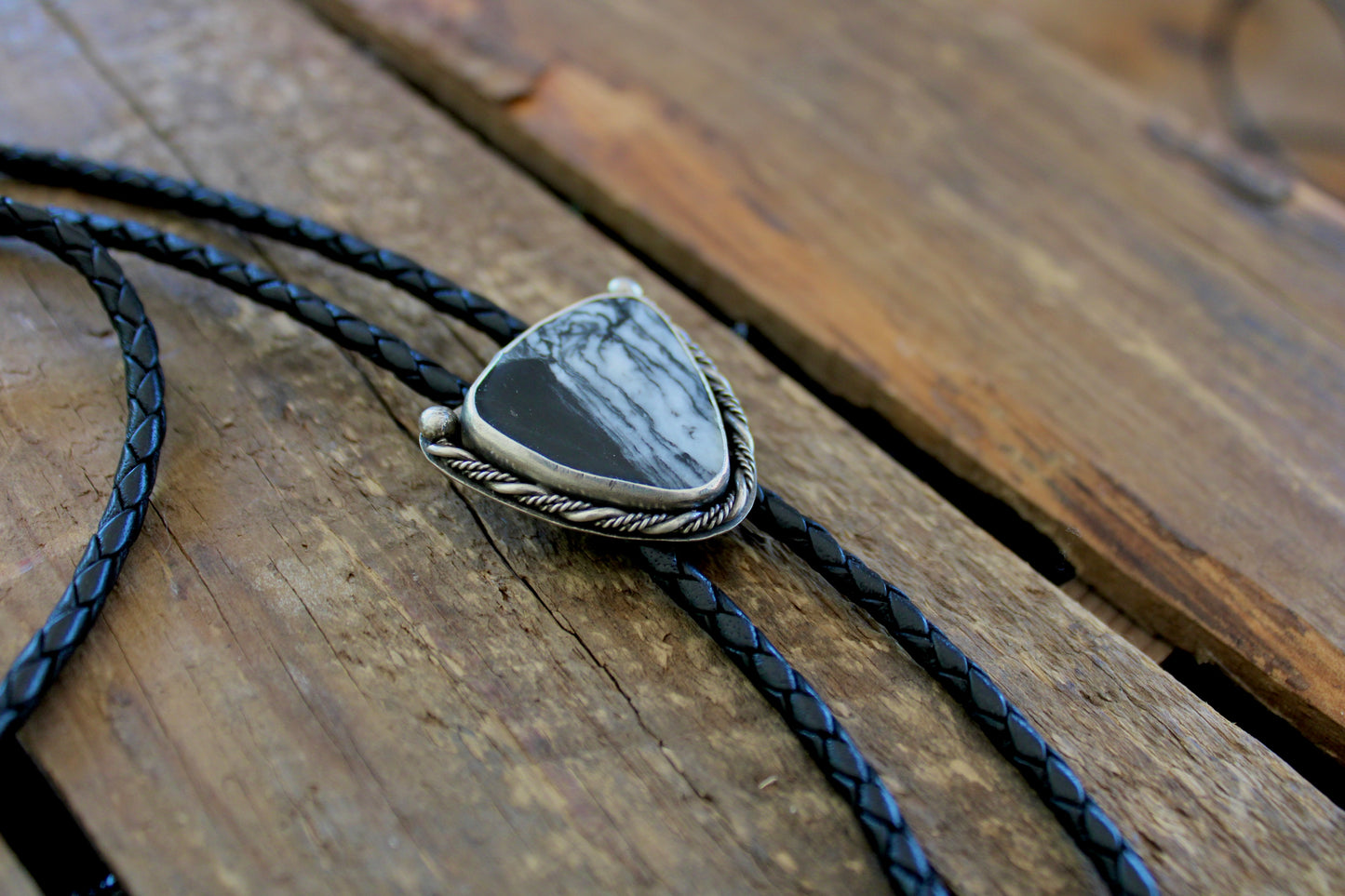 White Buffalo Turquoise Bolo Tie