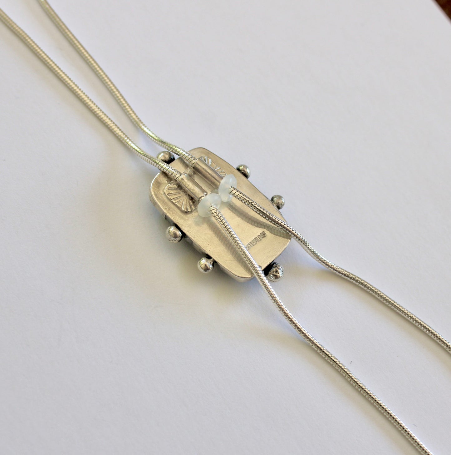 White Buffalo Turquoise Bolo Necklace