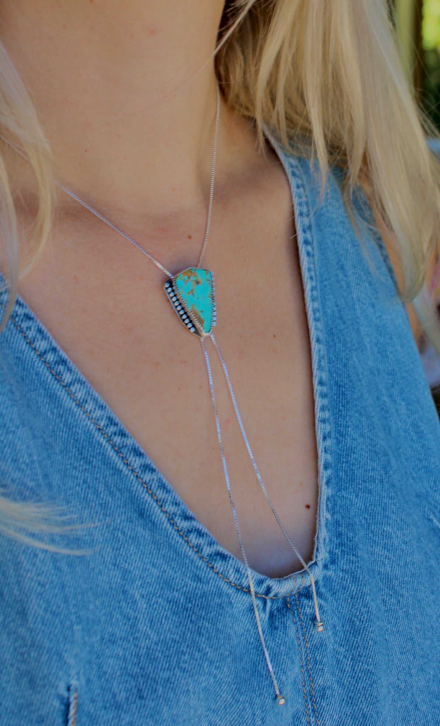 Turquoise Bolo Necklace