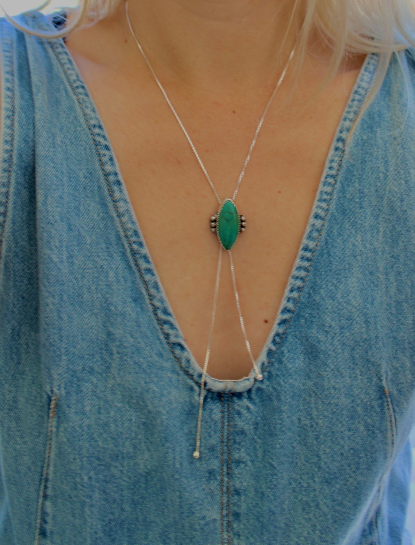 Turquoise Bolo Necklace
